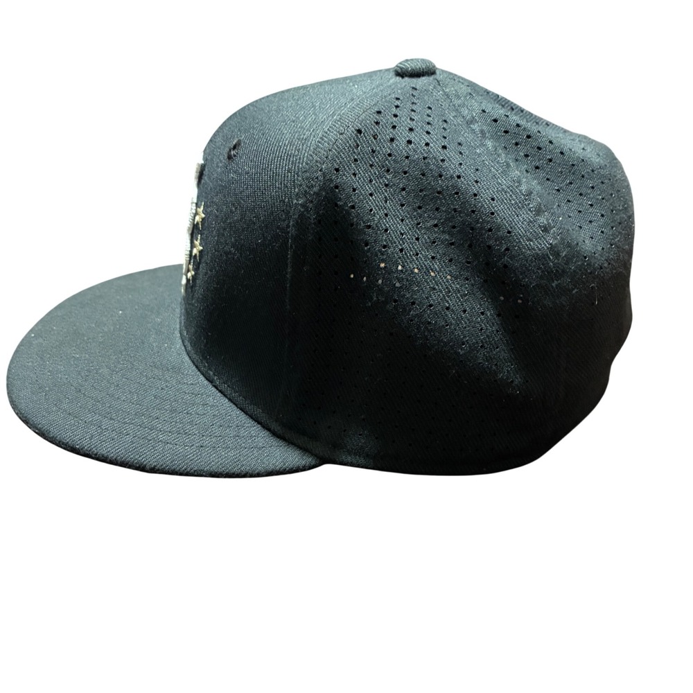 Nike True Indiana Bulls Baseball Fitted Hat Cap Camo Black White Mens S/M IB - Picture 6 of 10